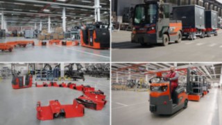 Video různých tažných souprav od společnosti Linde Material Handling