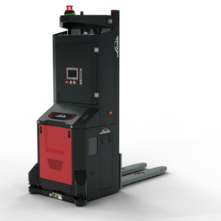Automatizovaný vysokozdvižný vozík I-MATIC CF od společnosti Linde Material Handling, vhodný pro použití v chladírnách.
