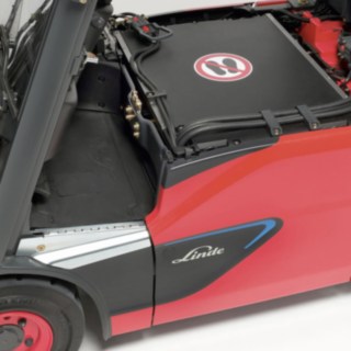 Elektrický vysokozdvižný vozík od společnosti Linde s bateriovou technologií Li-ION