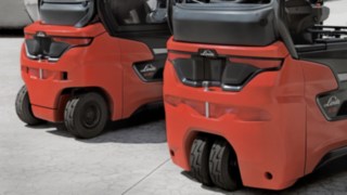 Detail řídicí nápravy vozíků Linde.